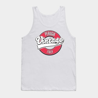 Perugia Italy vintage style logo Tank Top